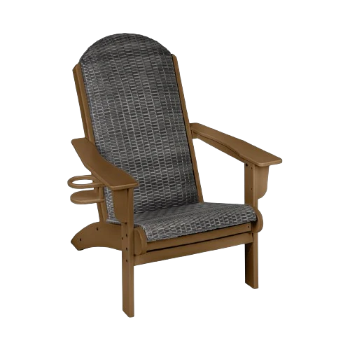 Upholstered (Mahogany Frame / Gray Back & Seat)