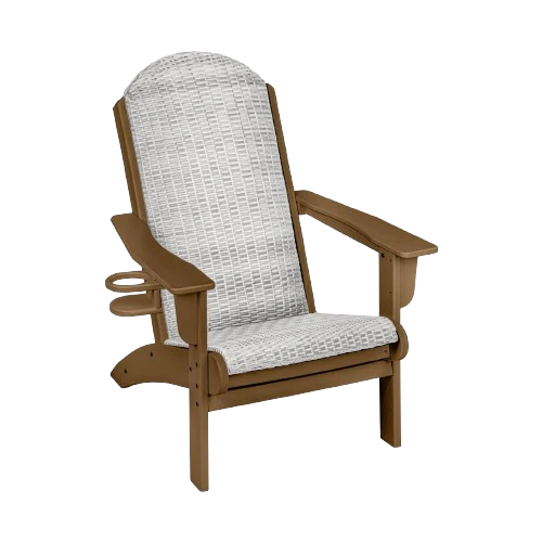 Upholstered (Mahogany Frame / White Back & Seat)